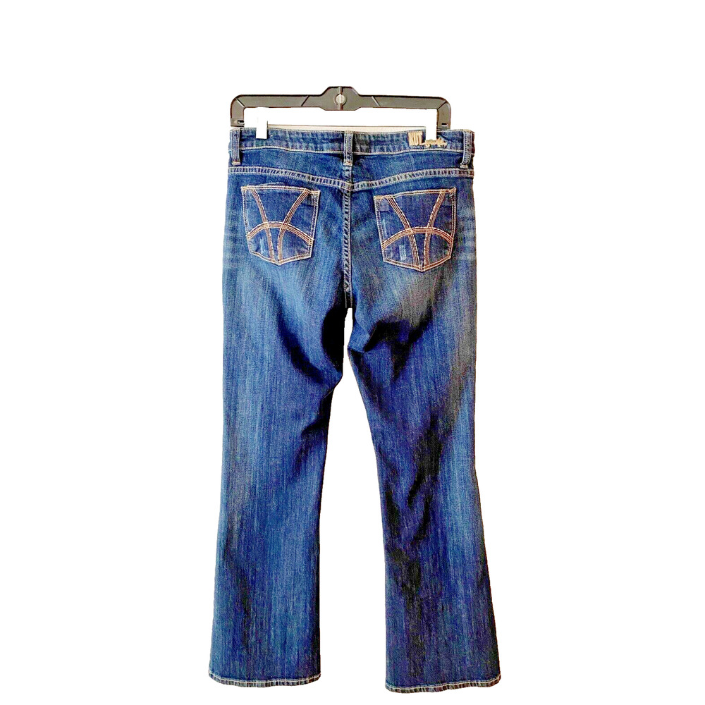 Kut from the Kloth Farrah Baby Bootcut Jeans Womens 6 Blue Medium Wash Stretch